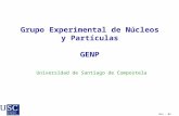 Grupo Experimental de Núcleos y Partículas GENP Universidad de Santiago de Compostela Nov - 05.