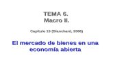 TEMA 6. Macro II. Capítulo 19 (Blanchard, 2006) El mercado de bienes en una economía abierta.
