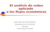 El análisis de redes aplicado a los flujos económicos Ana Salomé García Muñiz Departamento de Economía Aplicada Universidad de Oviedo.