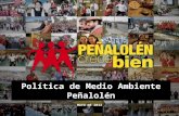 MAYO DE 2012 Política de Medio Ambiente Peñalolén.