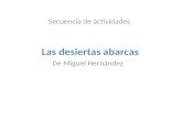 Las desiertas abarcas Secuencia de actividades De Miguel Hernández.
