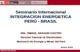 Http:// Seminario Internacional INTEGRACION ENERGETICA PERÚ - BRASIL Enero 2010 ING. ISMAEL ARAGON CASTRO Director General de Electricidad.
