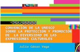 CONVENCIÓN DE LA UNESCO SOBRE LA PROTECCIÓN Y PROMOCIÓN DE LA DIVERSIDAD DE LAS EXPRESIONES CULTURALES Julio César Vega.