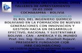 CIQB - II CONGRESO INSTITUCIONAL UMSS TALLERES DE APRESTAMIENTO 20.02.2008 COCHABAMBA – BOLIVIA
