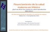 Unidad de financiamiento y cuentas en salud Financiamiento de la salud materna en México ¿Qué nos dicen las cuentas en salud reproductiva 2003-2011? XX.