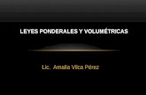 Lic. Amalia Vilca Pérez LEYES PONDERALES Y VOLUMÉTRICAS.