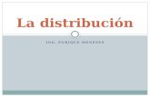 ING. ENRIQUE MENESES La distribución. La función de distribución La distribución como herramienta del marketing recoge la función que relaciona la producción.