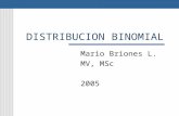 DISTRIBUCION BINOMIAL Mario Briones L. MV, MSc 2005.