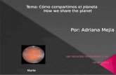 Tema: Cómo compartimos el planeta How we share the planet Marte.