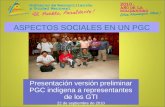 ASPECTOS SOCIALES EN UN PGC Presentación versión preliminar PGC indígena a representantes de los GTI 22 de septiembre de 2010.
