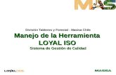 División Tableros y Forestal - Masisa Chile Manejo de la Herramienta LOYAL ISO Sistema de Gestión de Calidad.
