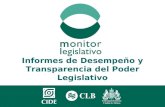 Informes de Desempeño y Transparencia del Poder Legislativo.