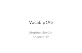 Vocab p195 Stephen Snyder Spanish-4 th. Quieres acompanarme a…?