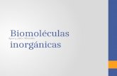 Biomoléculas inorgánicas Agua y Sales Minerales. Clasificación biomoléculas.