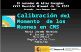 1 Calibración del Momento de los Muones en CMS María Cepeda Hermida M. Isabel Josa Mutuberría Begoña de la Cruz Martínez IX Jornadas de Altas Energías.