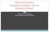 CULTURA Y SOCIEDAD FELIPE ORELLANA GALLARDO Dimensiones Institucionales de la Modernidad.