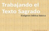 Exégesis bíblica básica Pr. Daniel Recuenco La Barrera.