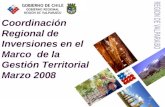Coordinación Regional de Inversiones en el Marco de la Gestión Territorial Marzo 2008.