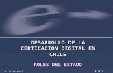 M. Iribarren B DESARROLLO DE LA CERTICACION DIGITAL EN CHILE ROLES DEL ESTADO 4 Dic 2001.