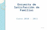 Encuesta de Satisfacción de Familias Curso 2010 - 2011 04/03/2011.