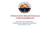 PROCESOS INDUSTRIALES FISICOQUÍMICOS Facultad de Ingeniería Programa de Ingeniería Industrial Santa Marta, 2012.