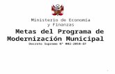 1 Metas del Programa de Modernización Municipal Decreto Supremo Nº 002-2010-EF Metas del Programa de Modernización Municipal Decreto Supremo Nº 002-2010-EF.