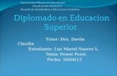 Tutor: Dra. Davila Claudia Estudiante: Luz Mariel Suarez L. Tema: Powet Point. Fecha: 16/04/13.