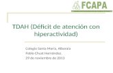 TDAH (Déficit de atención con hiperactividad) Colegio Santa María, Alboraia Pablo Chust Hernández. 29 de noviembre de 2013.