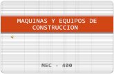 MEC - 400 MAQUINAS Y EQUIPOS DE CONSTRUCCION. UNIDAD 2 CONCEPTO DE MAQUINA CLASIFICACION DE LA MAQUINARIA SEGÚN LA RELACION PESO/VOLUMEN SEGÚN LA FUENTE.