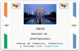 INDIA MERCADO DE OPORTUNIDADES Cámara de Comercio, Industria, y Turismo Indo Argentina.