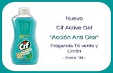 Carátula Nuevo Cif Active Gel “ Acción Anti Olor ” Fragancia Té verde y Limón - Enero ´09 -