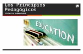 Los Principios Pedagógicos Valeria Adamchick. Los principios pedagógicos de la educación en México consisten en:  Laicidad  Gratuidad  Obligatoriedad.