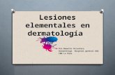 Lesiones elementales en dermatología Dra Nanette Alcantara Dermatóloga Hospital general GGG CMN La Raza.