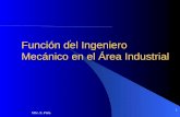 MSc. E. Peña 1 Función del Ingeniero Mecánico en el Área Industrial.