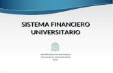 SISTEMA FINANCIERO UNIVERSITARIO UNIVERSIDAD DE ANTIOQUIA Vicerrectoría Administrativa 2010.