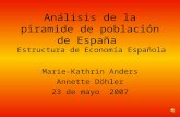 Análisis de la piramide de población de España Marie-Kathrin Anders Annette Döhler 23 de mayo 2007 Estructura de Economía Española.