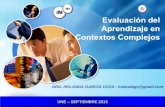 LOGO 3 Evaluación del Aprendizaje en Contextos Complejos UNE – SEPTIEMBRE 2013 DRA. HOLANDA GARCÍA COVA - holandagq@gmail.com.