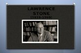 LAWRENCE STONE (1919-1999). Historiador británico. Estudió en Charterhouse School, la Sorbona y la Universidad de Oxford. Durante la Segunda Guerra Mundial,