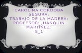 CAROLINA CÓRDOBA SEGURA: TRABAJO DE LA MADERA: PROFESOR: JUANQUIN MARTÍNEZ: 8_1.