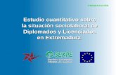Estudio sobre la situación sociolaboral de Diplomados y Licenciados en Extremadura 1 Estudio cuantitativo sobre la situación sociolaboral de Diplomados.