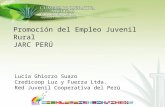 Lucía Ghiorzo Suazo Credicoop Luz y Fuerza Ltda. Red Juvenil Cooperativa del Perú Promoción del Empleo Juvenil Rural JARC PERÚ.