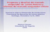 Progresos y desafíos del mercado asegurador de Latino América y reformas del mercado asegurador chileno Seminario sobre el Desarrollo de Instituciones.