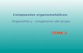 Compuestos organometálicos: Organolitio y congéneres del grupo. TEMA 2.