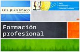 Formación profesional. Índice Esquema de presentación 1 Reseña histórica 2 Oferta educativa 3 Familias profesionales.