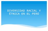 DIVERSIDAD RACIAL Y ÉTNICA EN EL PERÚ. 1.La población mestiza a. Según el portal web Internacional Universia el 47% del total poblacional peruano; b.