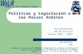 Políticas y Legislación en los Países Andinos Rocio Bustamante WALIR Bolivia Centro AGUA – UMSS Jan Hendriks SNV Seminario Internacional CONDESAN “Experiencias.