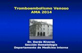 Tromboembolismo Venoso AMA 2014 Dr. Dardo Riveros Sección Hematología Departamento de Medicina Interna.