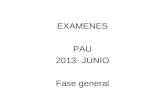 EXAMENES PAU 2013- JUNIO Fase general. PAU 2013 JUNIOFASE GENERALOPCIÓN A EJERCICIO 1.1 (2 puntos) Dibuja la línea parabólica entre los puntos R y S,