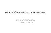 UBICACIÓN ESPACIAL Y TEMPORAL EDUCACION BASICA SEMIPRESENCIAL.