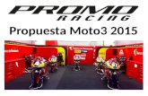 Propuesta Moto3 2015. Promoracing: Historia En el 2009 tras el éxito en el Mundial de Superbikes, Promoracing invierte todo su esfuerzo en la nueva categoría.